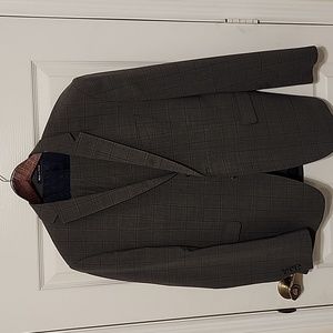42R Penguin grey and blue windowpane suit